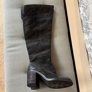 Black Suede Over the Knee Born Boots NWT Size 10